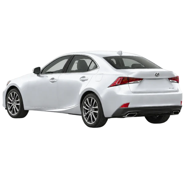 Lexus IS 300 2018 argent, vue trois-quarts arrière (orienté vers la gauche)