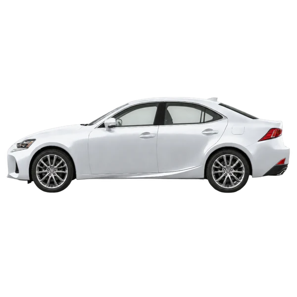 Lexus IS 300 2018 argent, vue côté (vers la gauche)