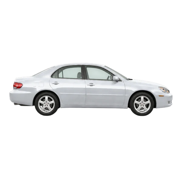 Lexus IS 2001 باللون فضي، منظر منظر جانبي (باتجاه اليمين)