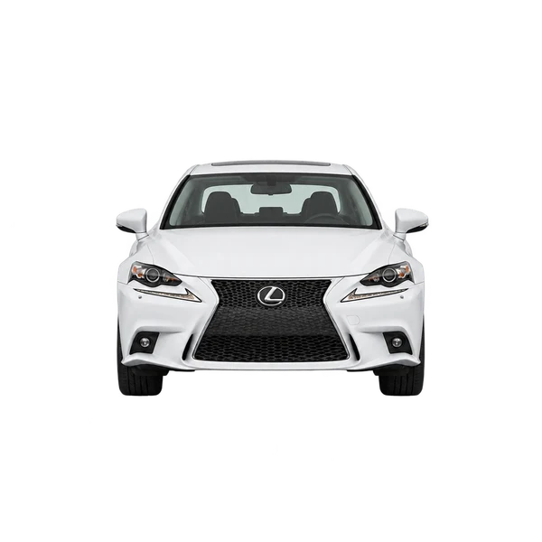 Lexus IS 2015 باللون أبيض، منظر أمامي