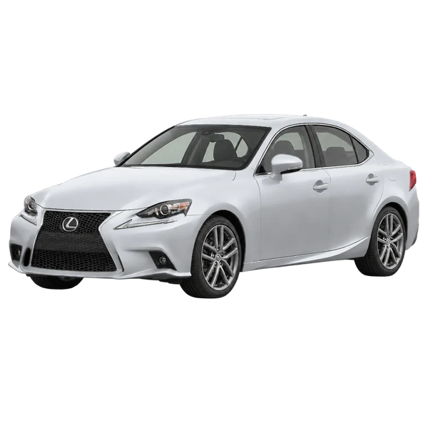 Lexus IS 2017 argent, vue trois-quarts avant (orienté vers la gauche)