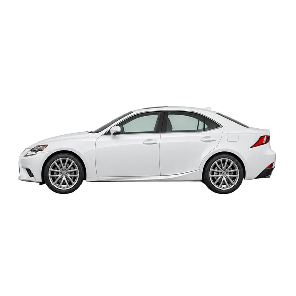 Lexus IS 2018 branco, vista lateral (voltada para a esquerda)