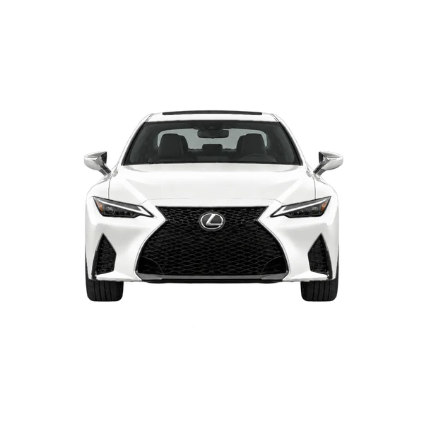 ホワイトの2027 Lexus IS（正面ビュー）