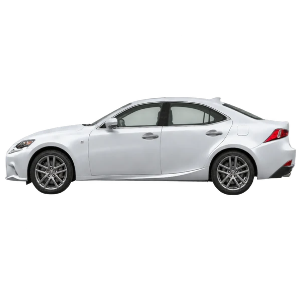 シルバーの2016 Lexus IS200T（側面（左向き）ビュー）