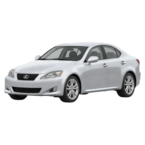 Lexus IS250 2009 argent, vue trois-quarts avant (orienté vers la gauche)