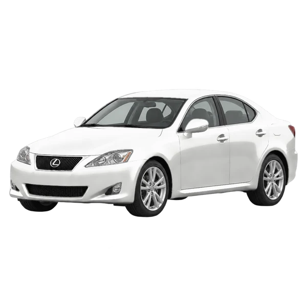 Lexus IS250 2009 blanc, vue trois-quarts avant (orienté vers la gauche)