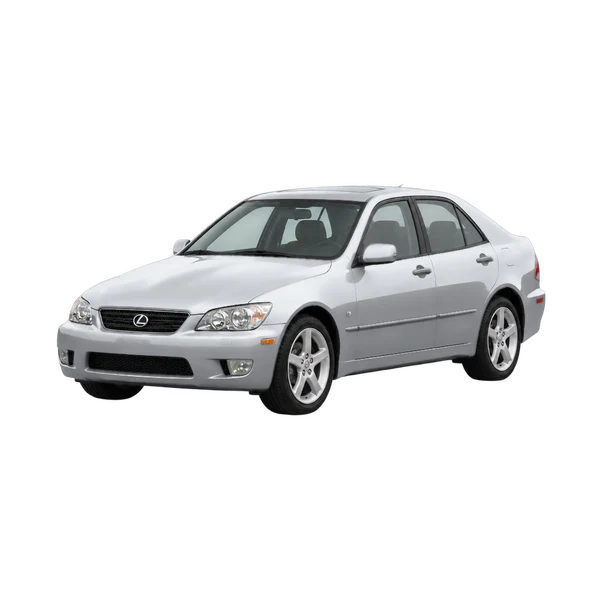 2001 Lexus IS300 in Silber, Ansicht: Dreiviertelansicht vorne (nach links gerichtet)