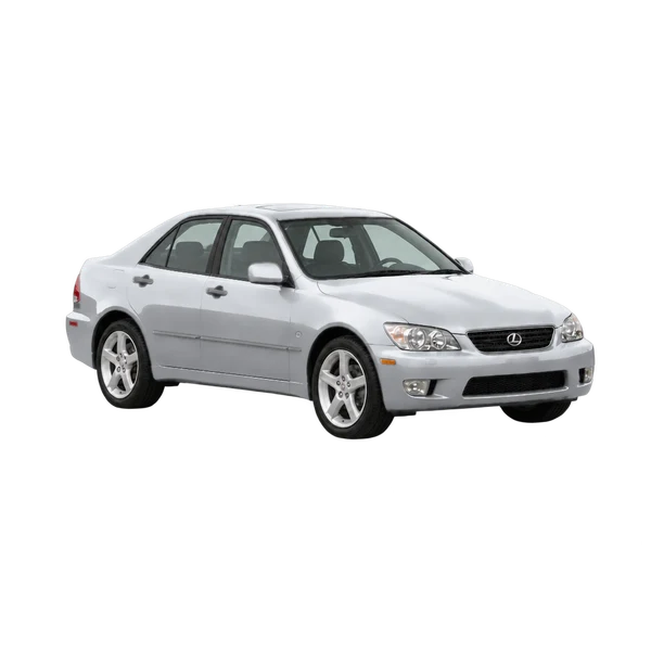 2001 Lexus IS300 in Silber, Ansicht: Dreiviertelansicht vorne (nach rechts)