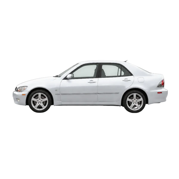 2001 Lexus IS300 in Silber, Ansicht: Seite (nach links gerichtet)