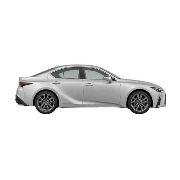 Lexus IS300 2022 prata, vista lateral (voltada para a direita)