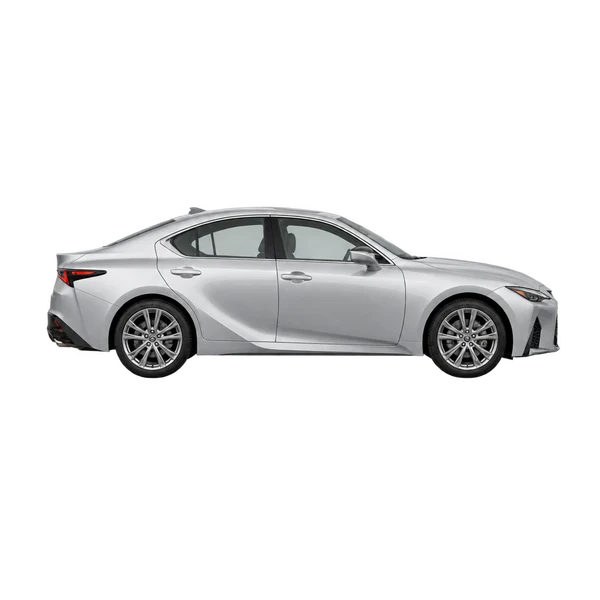 シルバーの2024 Lexus IS300（側面（右向き）ビュー）