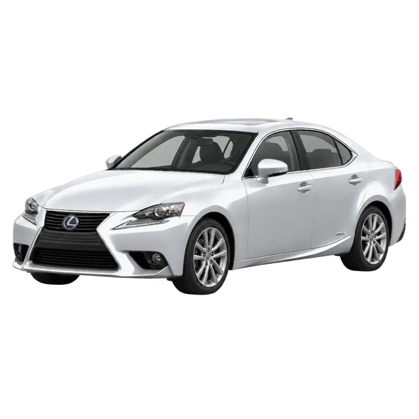 Lexus IS300H 2013 argent, vue trois-quarts avant (orienté vers la gauche)