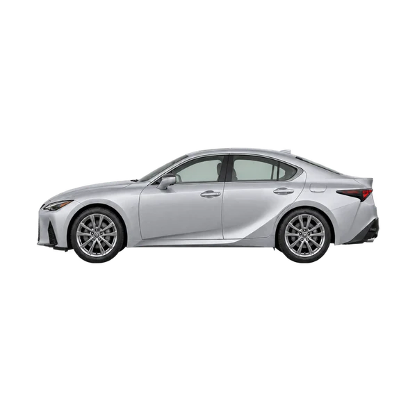 シルバーの2022 Lexus IS350（側面（左向き）ビュー）