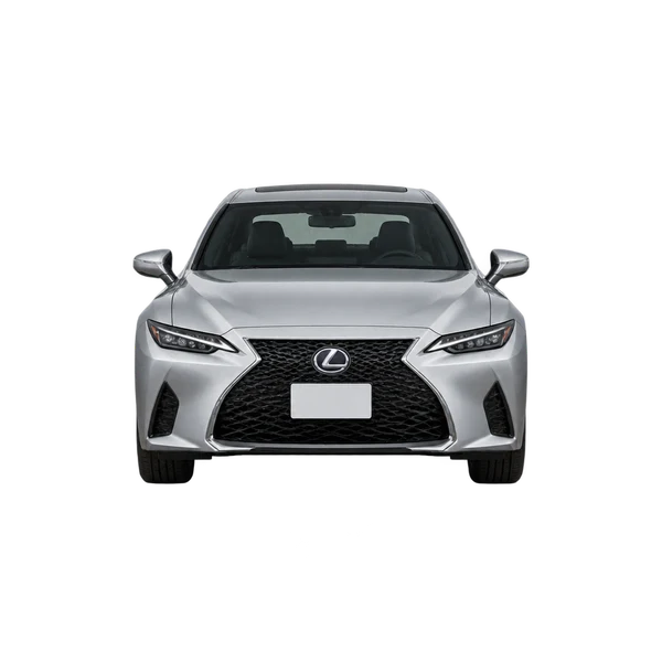 シルバーの2023 Lexus IS350（正面ビュー）