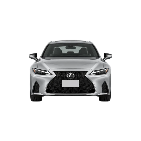 シルバーの2024 Lexus IS350（正面ビュー）