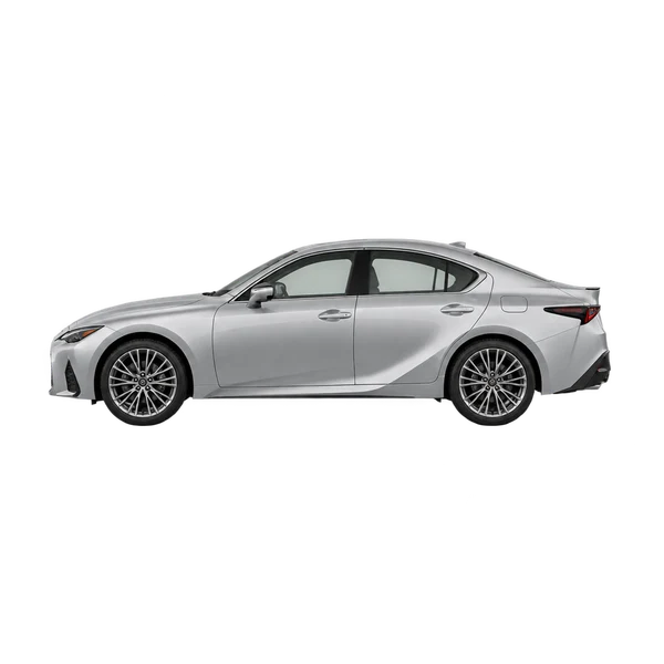 シルバーの2024 Lexus IS350（側面（左向き）ビュー）
