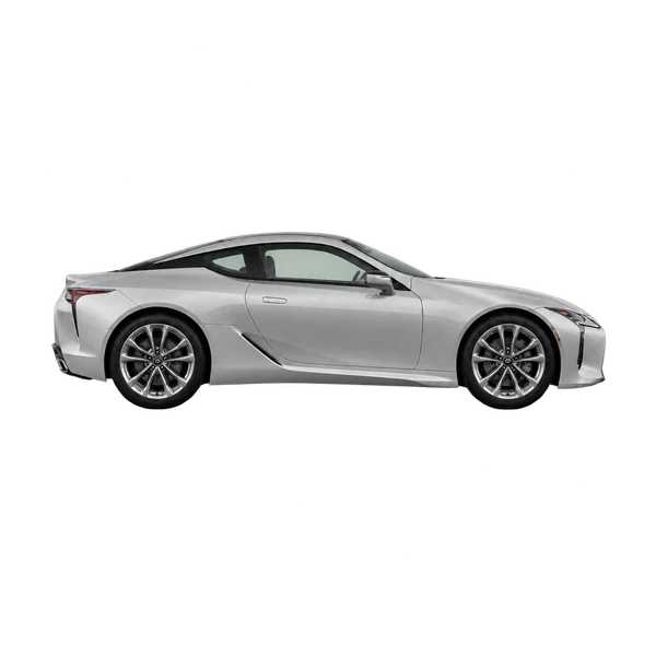 シルバーの2022 Lexus LC 500（側面（右向き）ビュー）