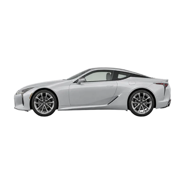 Lexus LC 500 2023 argent, vue côté (vers la gauche)