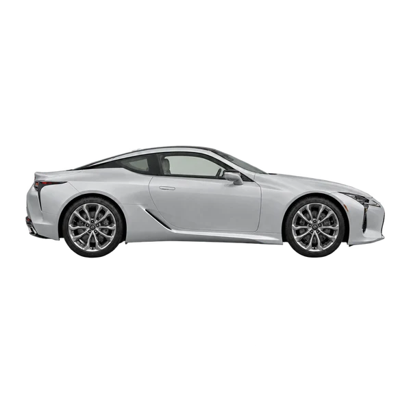 Lexus LC 500 2023 argent, vue profil (tourné vers la droite)