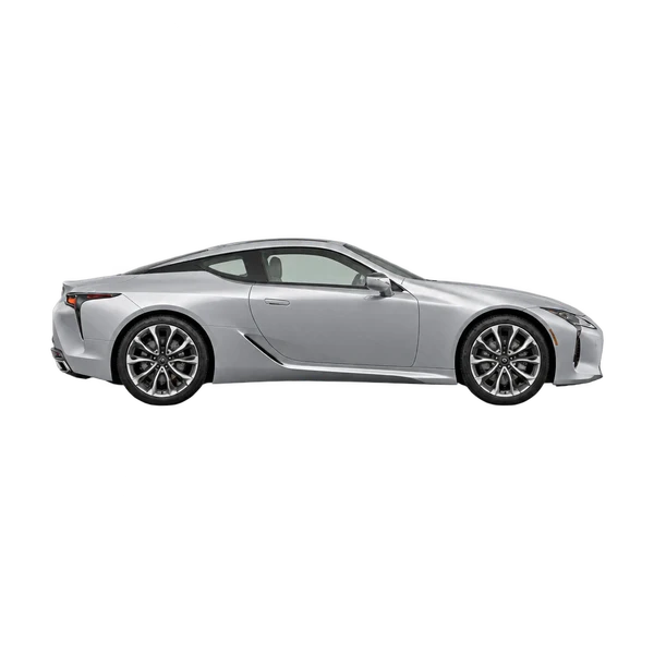 シルバーの2024 Lexus LC 500（側面（右向き）ビュー）