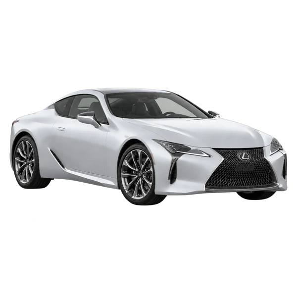 2026 Lexus LC 500 in Silber, Ansicht: Dreiviertelansicht vorne (nach links gerichtet)