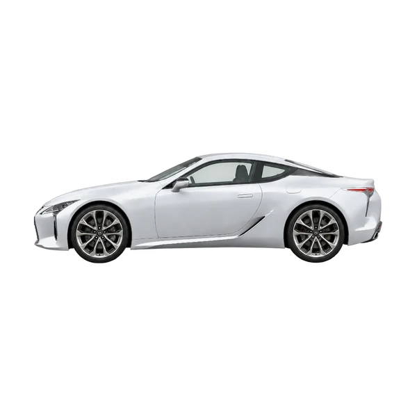 2019 Lexus LC in Silber, Ansicht: Seite (nach links gerichtet)