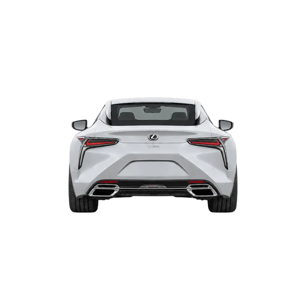 Lexus LC 2025 باللون فضي، منظر من الخلف