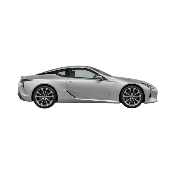 Lexus LC500 2025 prata, vista lateral (voltada para a direita)