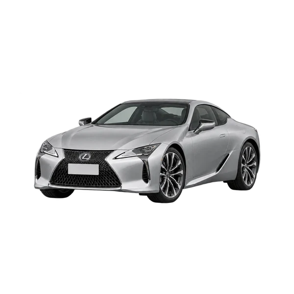 Lexus LC500H 2022 prata, vista dianteira em três quartos (voltada para a esquerda)