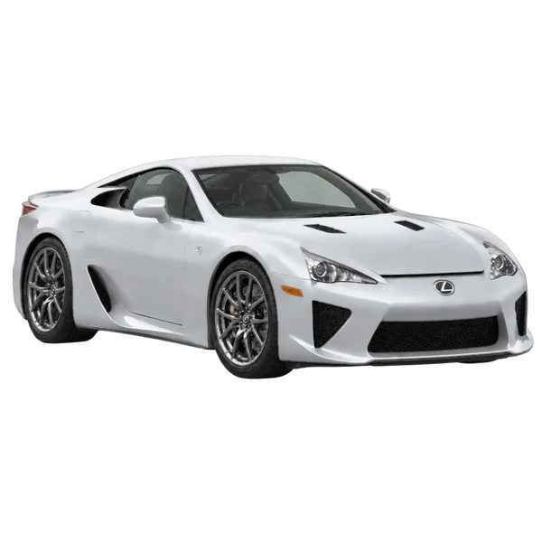 Lexus LFA 2011 argent, vue trois-quarts avant (orienté vers la droite)