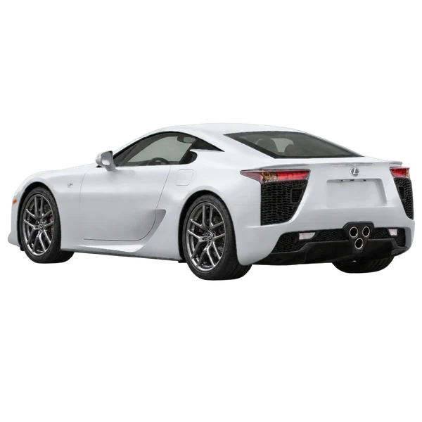 Lexus LFA 2011 argent, vue trois-quarts arrière (orienté vers la gauche)