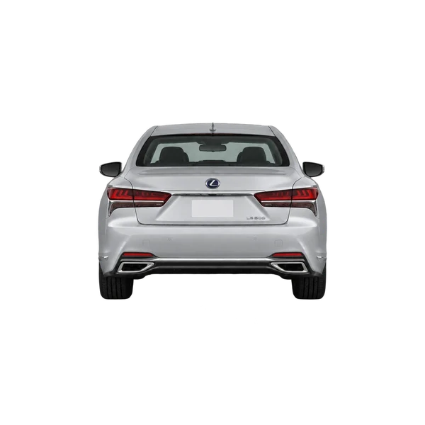 Lexus LS 500 2023 en plateado, vista trasera