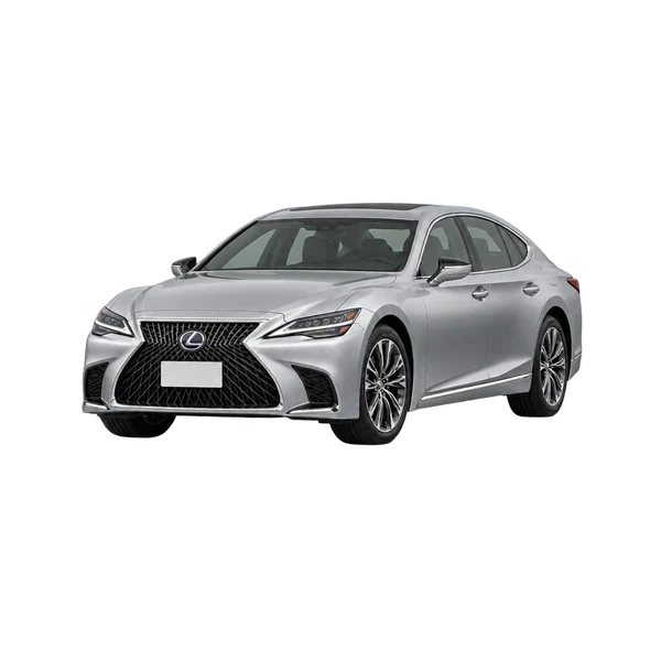 2025 Lexus LS 500 in Silber, Ansicht: Dreiviertelansicht vorne (nach links gerichtet)