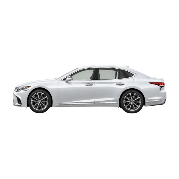 Lexus LS 2018 argent, vue côté (vers la gauche)