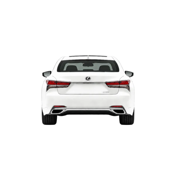 Lexus LS 2019 en blanco, vista trasera