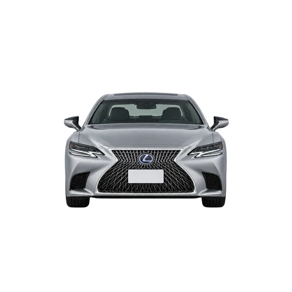 Lexus LS500H 2022 en plateado, vista frontal