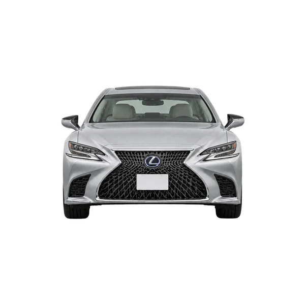 Lexus LS500H 2023 en plateado, vista frontal