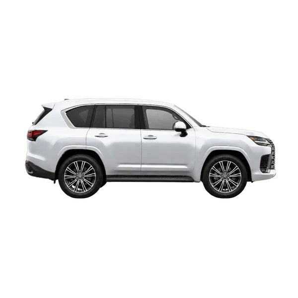 Lexus LX 600 2023 prata, vista lateral (voltada para a direita)