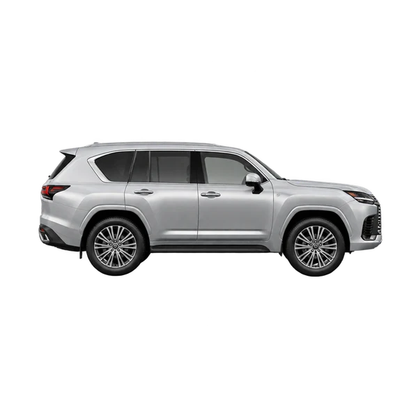 Lexus LX 600 2024 prata, vista lateral (voltada para a direita)