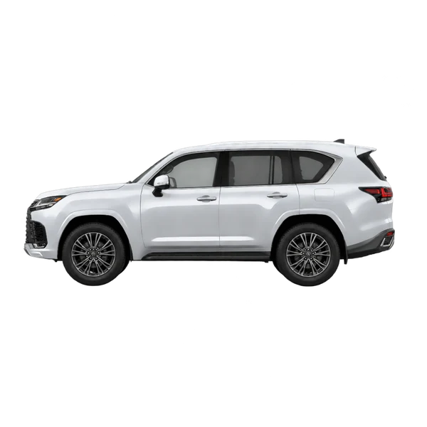 Lexus LX 600 2025 prata, vista lateral (voltada para a esquerda)