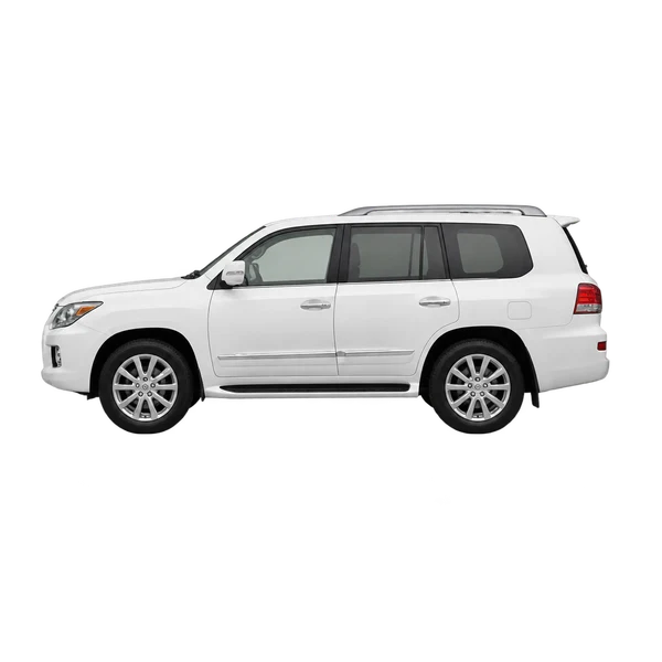 ホワイトの2015 Lexus LX（側面（左向き）ビュー）