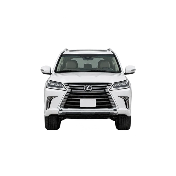Lexus LX 2017 باللون أبيض، منظر أمامي
