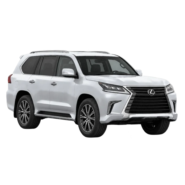シルバーの2026 Lexus LX(フロントスリークォーター(左向き)ビュー)