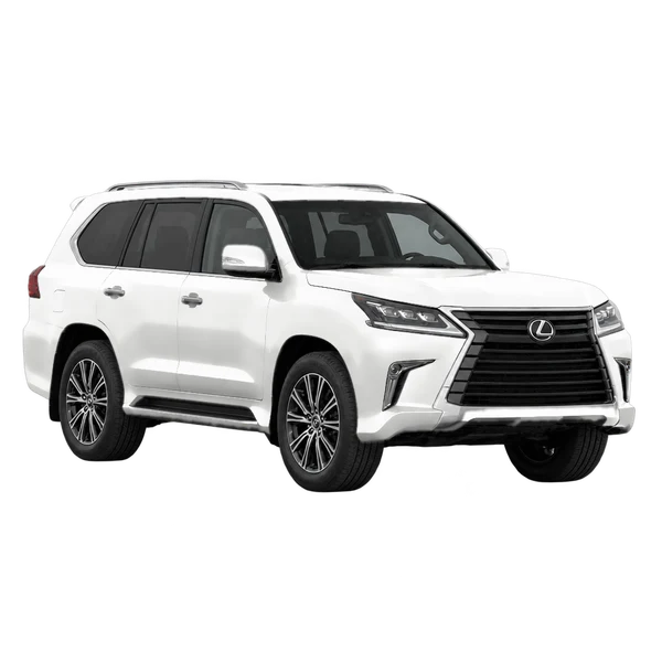 ホワイトの2026 Lexus LX(フロントスリークォーター(左向き)ビュー)