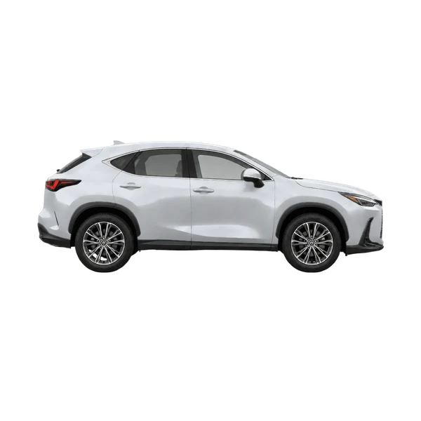 Lexus NX 250 2025 prata, vista lateral (voltada para a direita)