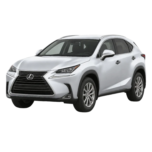 Lexus NX 300 2018 prata, vista dianteira em três quartos (voltada para a esquerda)