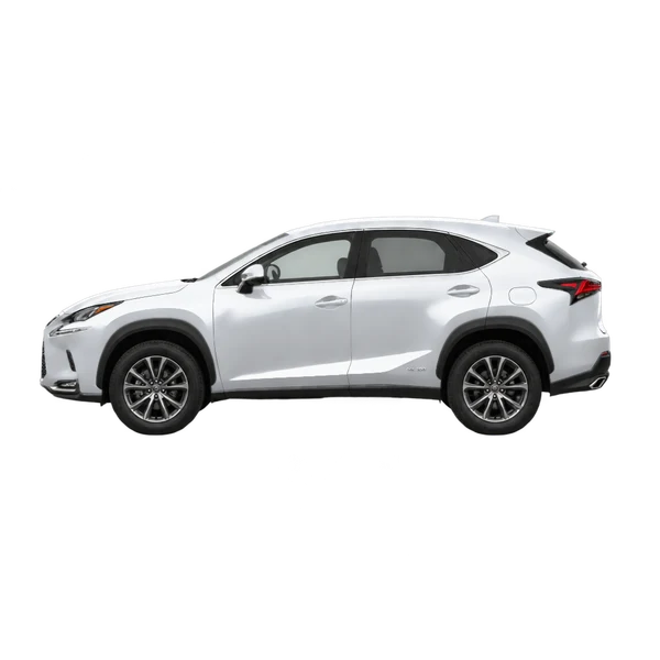 Lexus NX 300 2022 prata, vista lateral (voltada para a esquerda)