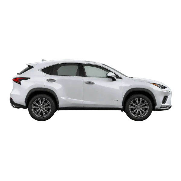 Lexus NX 300 2022 prata, vista lateral (voltada para a direita)