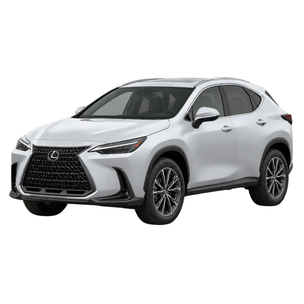 2022 Lexus NX 350 in Silber, Ansicht: Dreiviertelansicht vorne (nach links gerichtet)