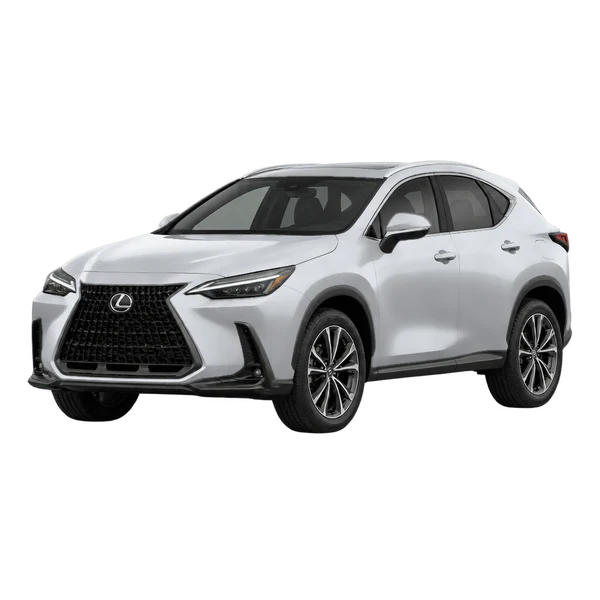 2023 Lexus NX 350 in Silber, Ansicht: Dreiviertelansicht vorne (nach links gerichtet)